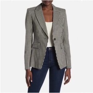 Veronica Beard Athens Dickey Jacket Blazer Black White Gingham